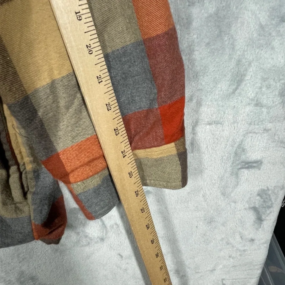LL Bean Mens XL Traditional Fit Fleece Lined Flannel Hooded Shirt Jacket 298193
